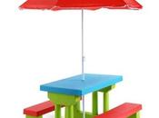 SAVE $48.00 Kids Outdoor Folding Picnic Table with Umbrella Garden/Yard