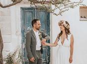 Wildly Romantic Wedding Folegandros with Beautiful Dahlias Stavrieta Markos
