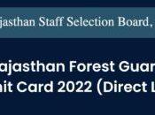 RSMSSB Forest Guard Recruitment Final Result 2020