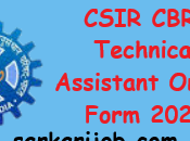 CSIR CBRI Technical Assistant Online Form 2024
