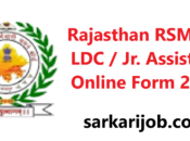 Rajasthan RSMSSB Assistant Online Form 2024