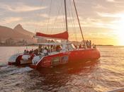 Capturing Perfect Sunset Moment from Catamaran Cape Town