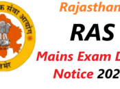 Rajasthan Mains Exam Date Notice 2024