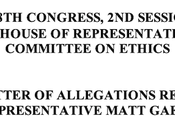 Findings House Ethics Committee Gaetz