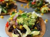 Poblano, Corn Veggie Tostadas (Vegetarian Recipe)