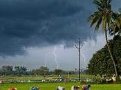 Dark Rain Clouds Green Fields