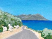 Painting Coastal Road Greek Island