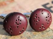 Diamond Lazer Leather Cufflinks