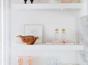 Very Vignette: White Marble With Pink Brass Touches