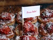 Crostini with Parma Ham, Dried Tomatoes Parmesan Cheese #168