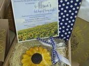 Boxed Sunflower Themed Bachelorette Party Invite