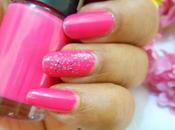NOTD Pink Glitter Nails