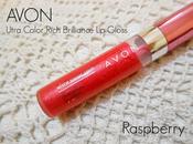 Avon Ultra Color Rich Brilliance Gloss Raspberry Review, Swatch, FOTD