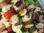Herby Marinated Chicken Kabobs with Zucchini Tomatoes