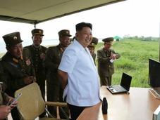Jong Supervises Missile Test Firing