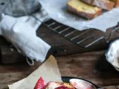 Vanilla Pound Cake with Rhubarb Pear Compote