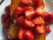 Lemon French Toast with Strawberries Maple Syrup