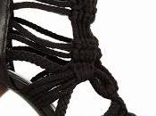 Shoe Balmain Braided Cotton Leather Sandal