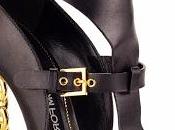 Shoe Ford Buckled Chain-Heel Cutout Sandal